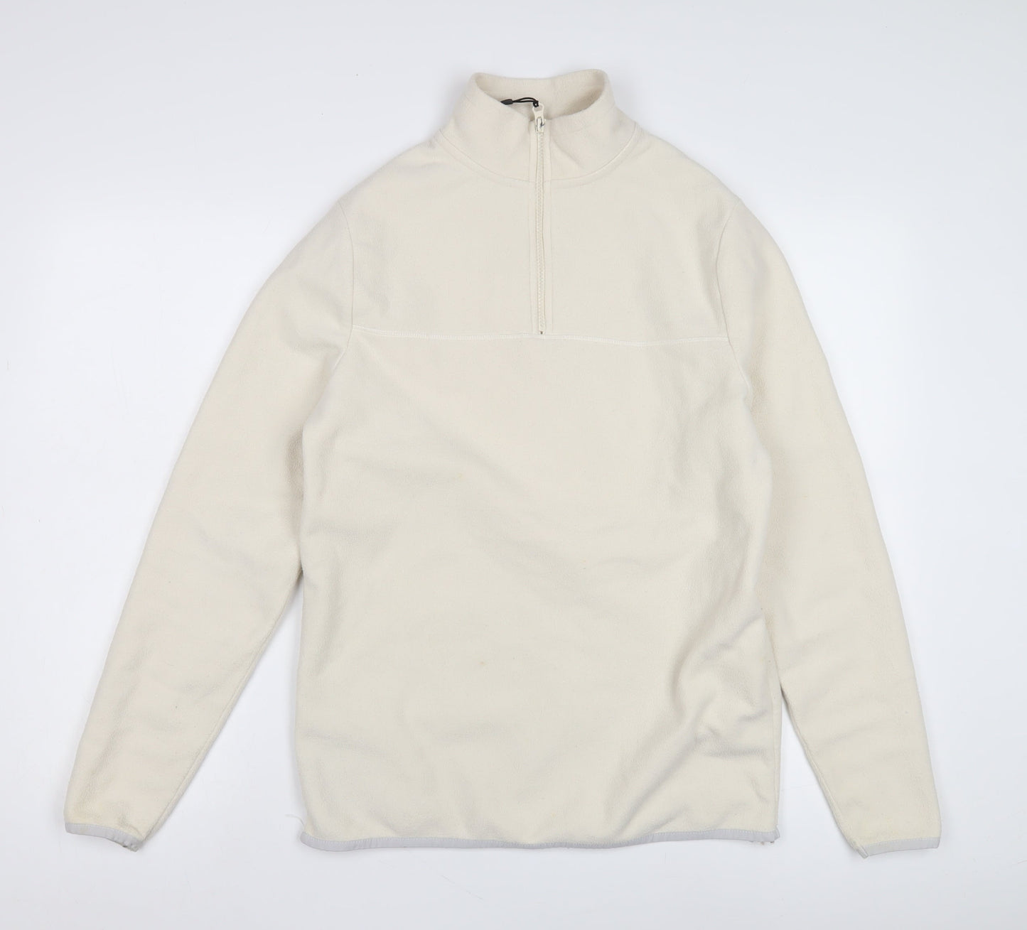 Womens UK Size S ASOS DESIGN Ivory Full Zip Sweatshirt