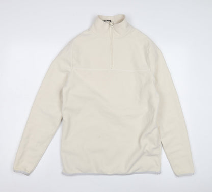 Womens UK Size S ASOS DESIGN Ivory Full Zip Sweatshirt