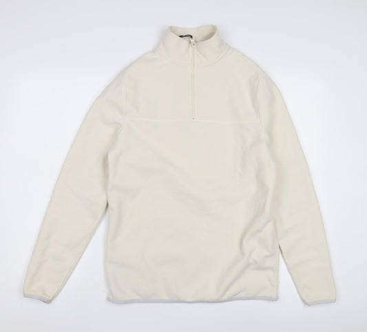 Womens UK Size S ASOS DESIGN Ivory Full Zip Sweatshirt