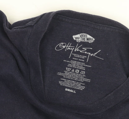 Vans Men's Blue Crew Neck Logo T-Shirt Size S