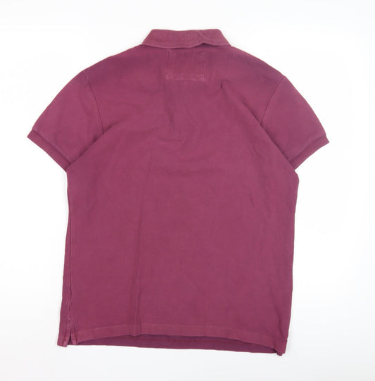 Charles Wilson Men's Purple Polo Shirt Medium