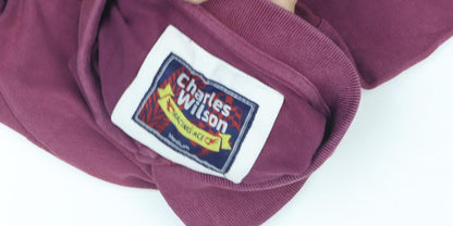 Charles Wilson Men's Purple Polo Shirt Medium