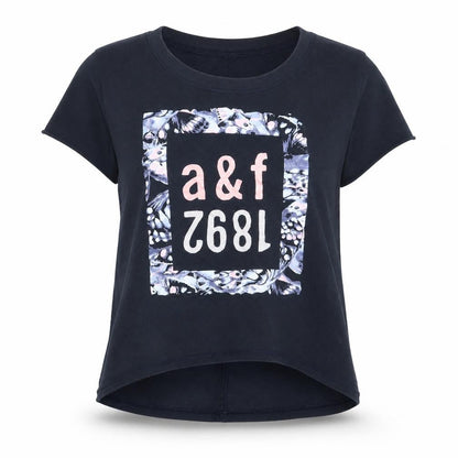Abercrombie & Fitch Teens Black Crew Neck T-Shirt Size 10