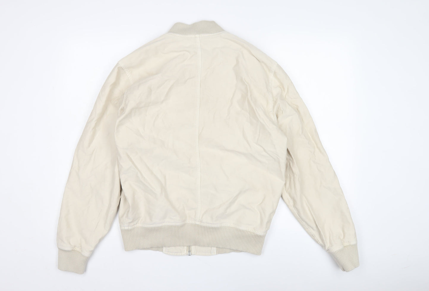 Womens UK Size S Zara Beige Bomber Jacket