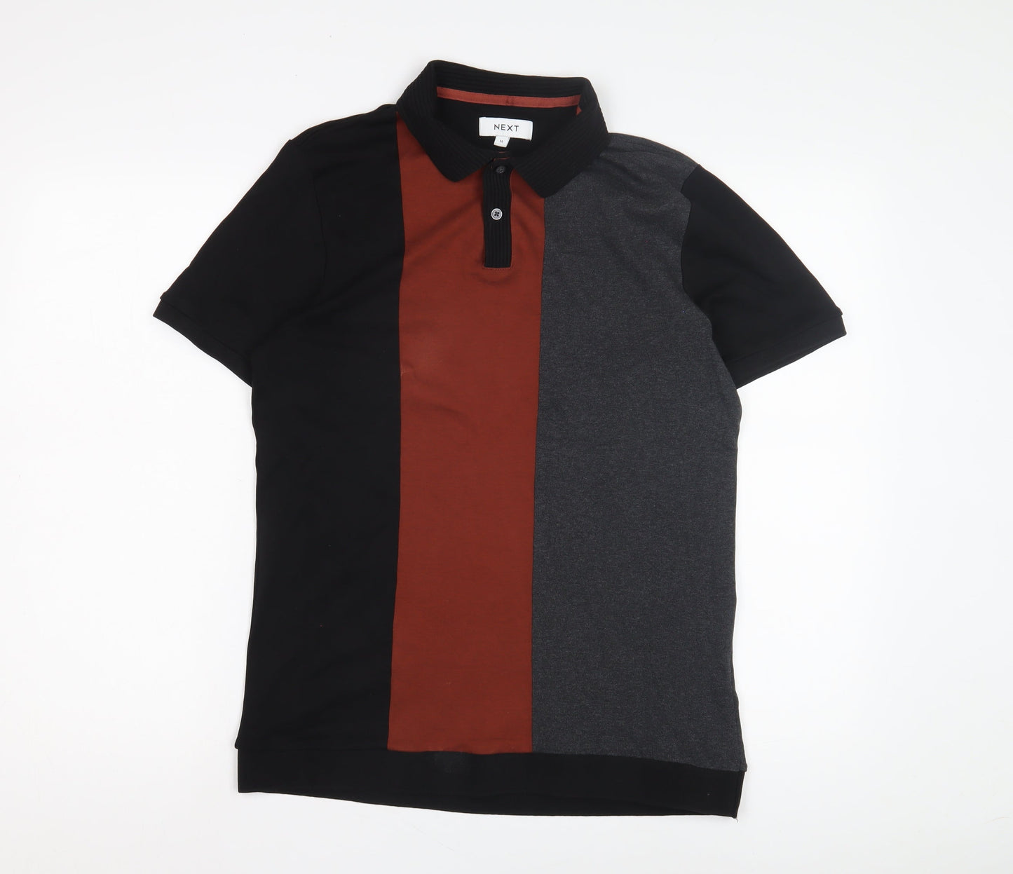 Next Men's Multicoloured Polo Shirt M Colourblock