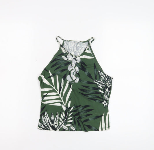 Guess Women's Green Floral Camisole Tank, Size S