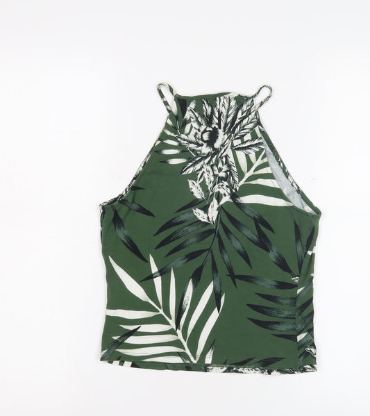 Guess Women's Green Floral Camisole Tank, Size S