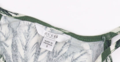 Guess Women's Green Floral Camisole Tank, Size S