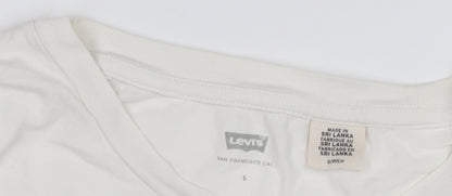 Womens UK Size S Levi's White  T-Shirt