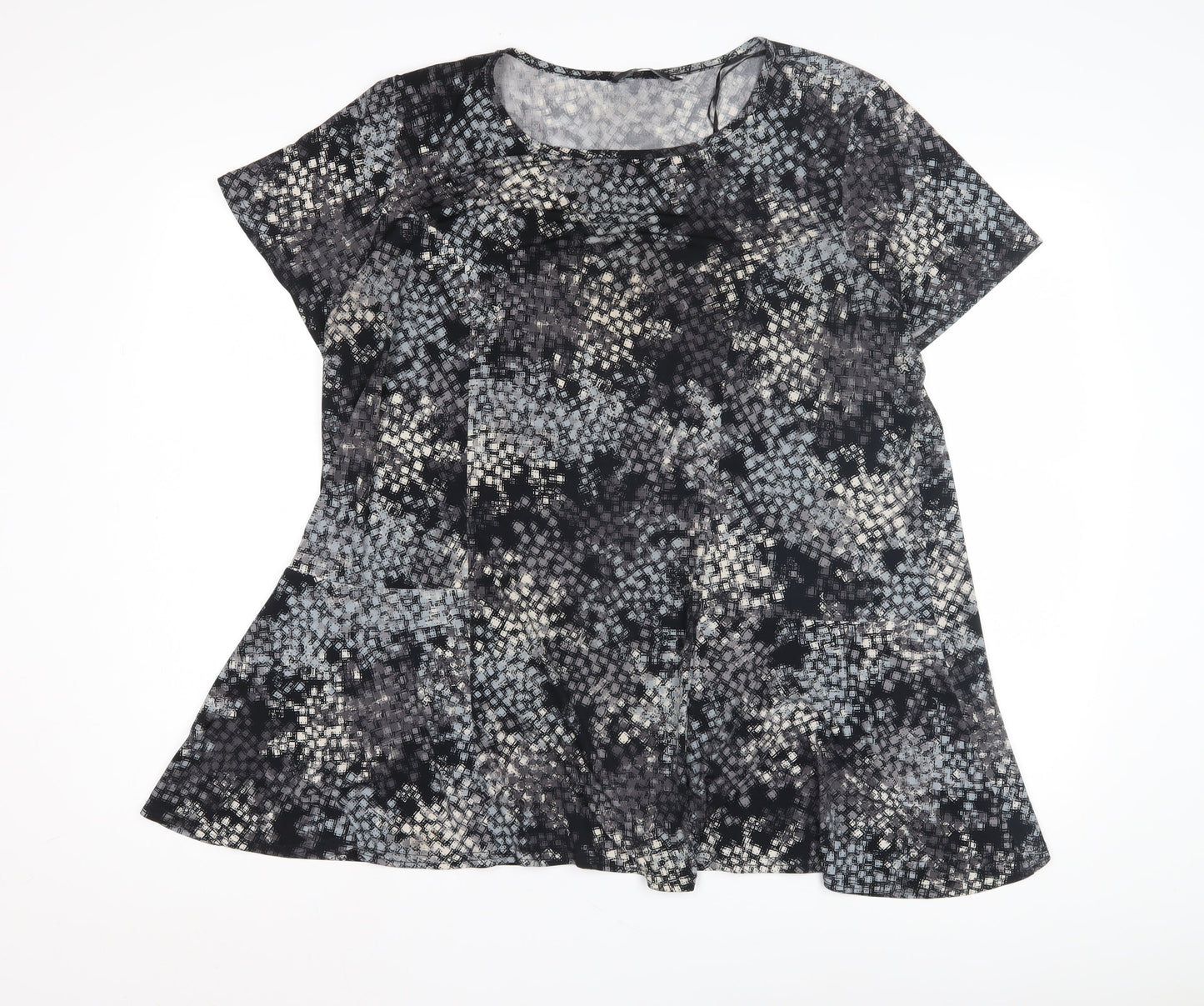 Womens UK Size 20 BM Collection Black Basic Blouse