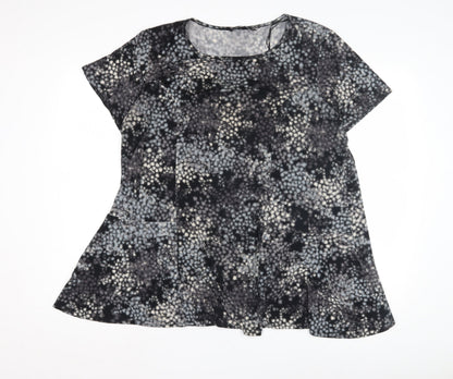 Womens UK Size 20 BM Collection Black Basic Blouse