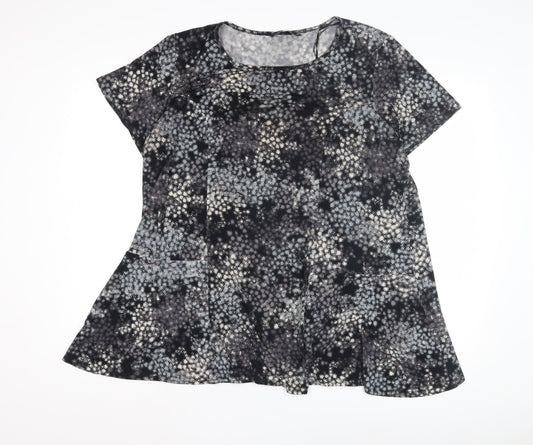 Womens UK Size 20 BM Collection Black Basic Blouse