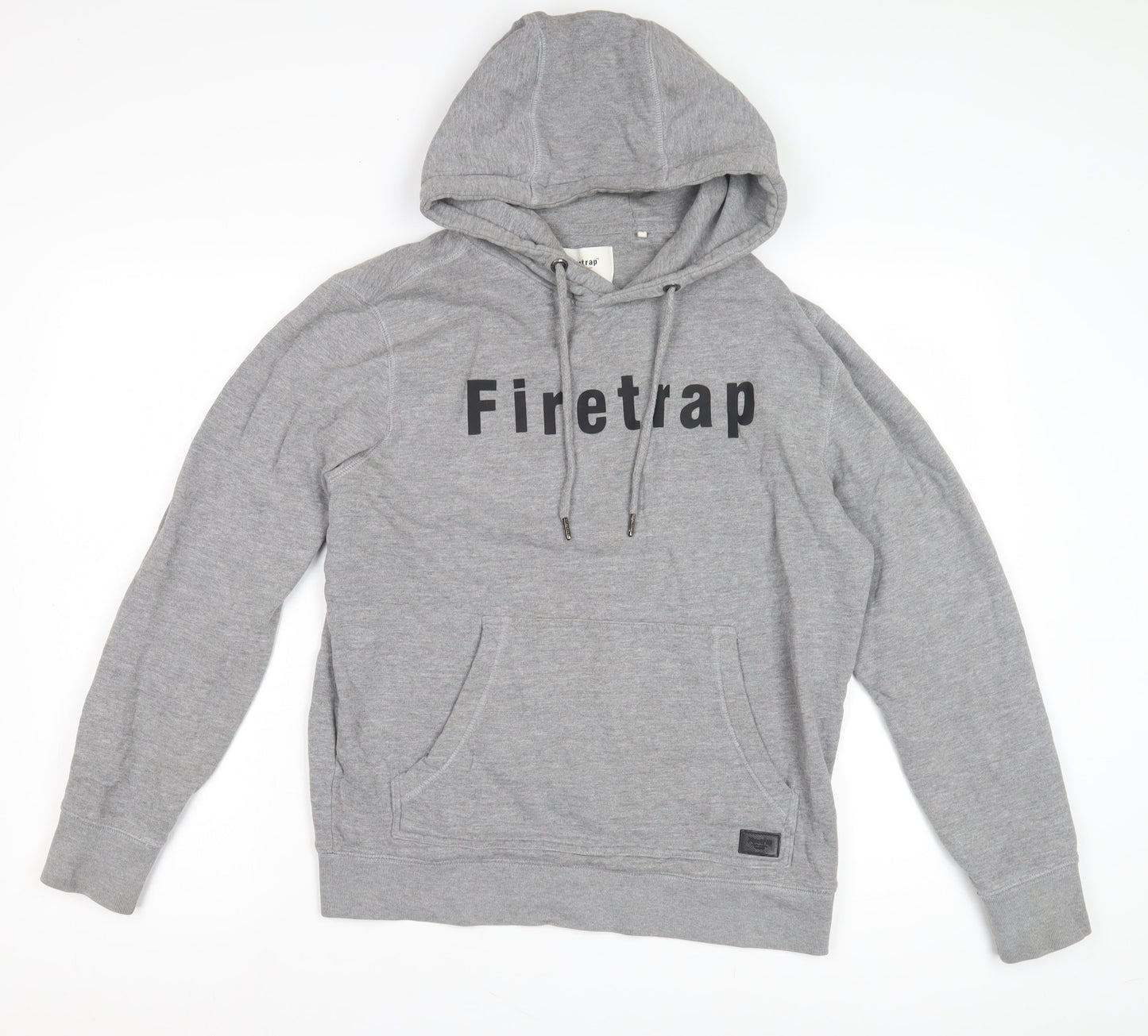 Mens UK Size S Firetrap Grey Pullover Hoodie