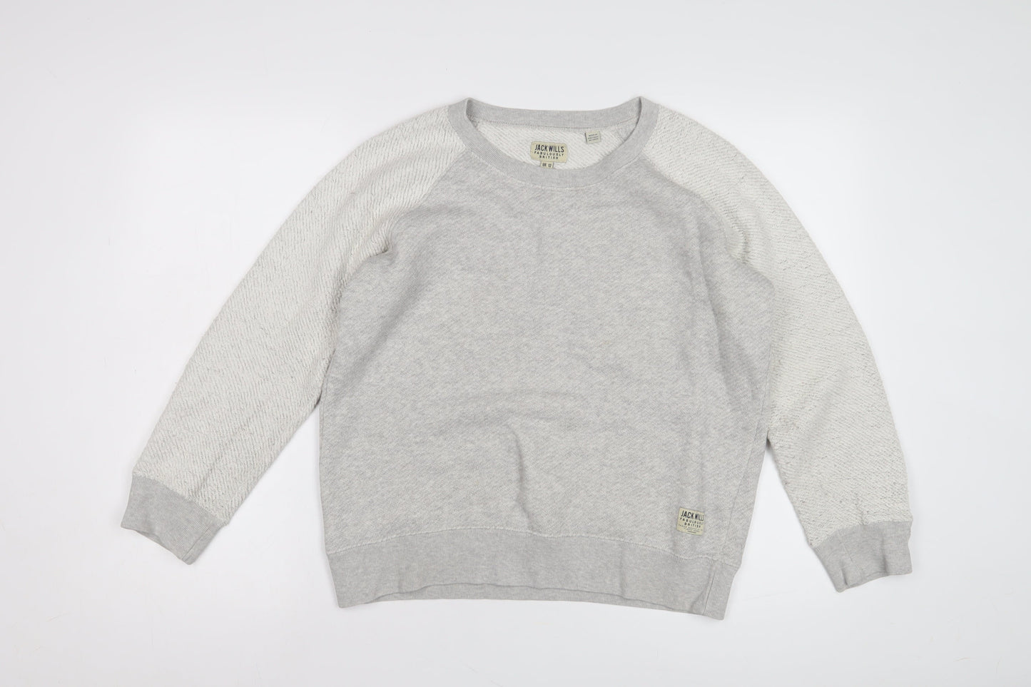 Womens UK Size 12 Jack Wills Grey Pullover Sweatshirt