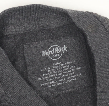Unisex Adults UK Size S Hard Rock Cafe Grey Pullover Sweatshirt