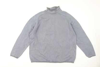 Next Men's XL Grey Pullover Jumper, Casual High Neck