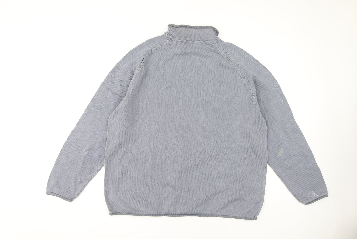 Next Men's XL Grey Pullover Jumper, Casual High Neck