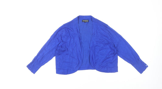 Debenhams Women's Blue Open Front Cardigan - Size 12