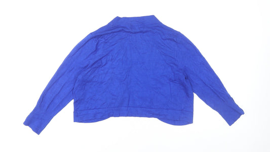 Debenhams Women's Blue Open Front Cardigan - Size 12
