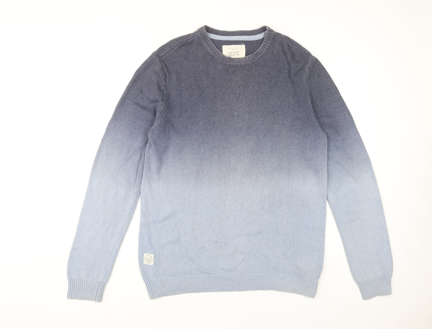 Native Youth Unisex Blue Pullover Jumper Size L