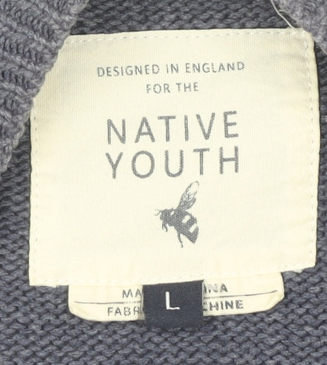 Native Youth Unisex Blue Pullover Jumper Size L
