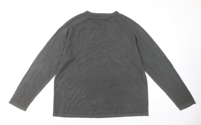 Zantos Men's Grey XL Acrylic Pullover Jumper