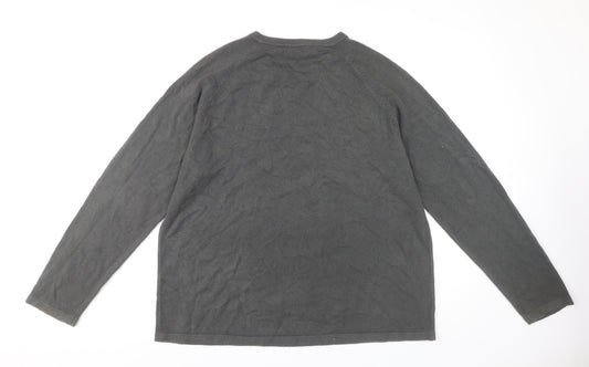 Zantos Men's Grey XL Acrylic Pullover Jumper