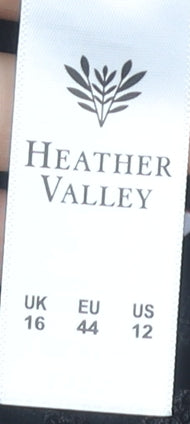 Heather Valley Women's Black Open Shrug Cardigan Size 16