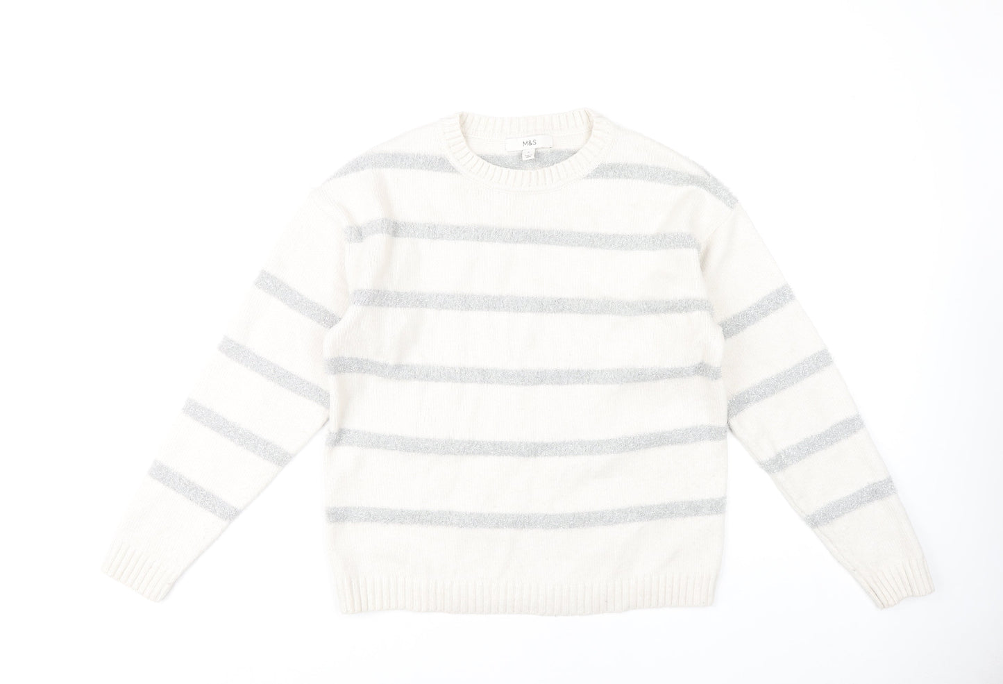 Womens UK Size S Marks and Spencer Ivory Pullover Jumper