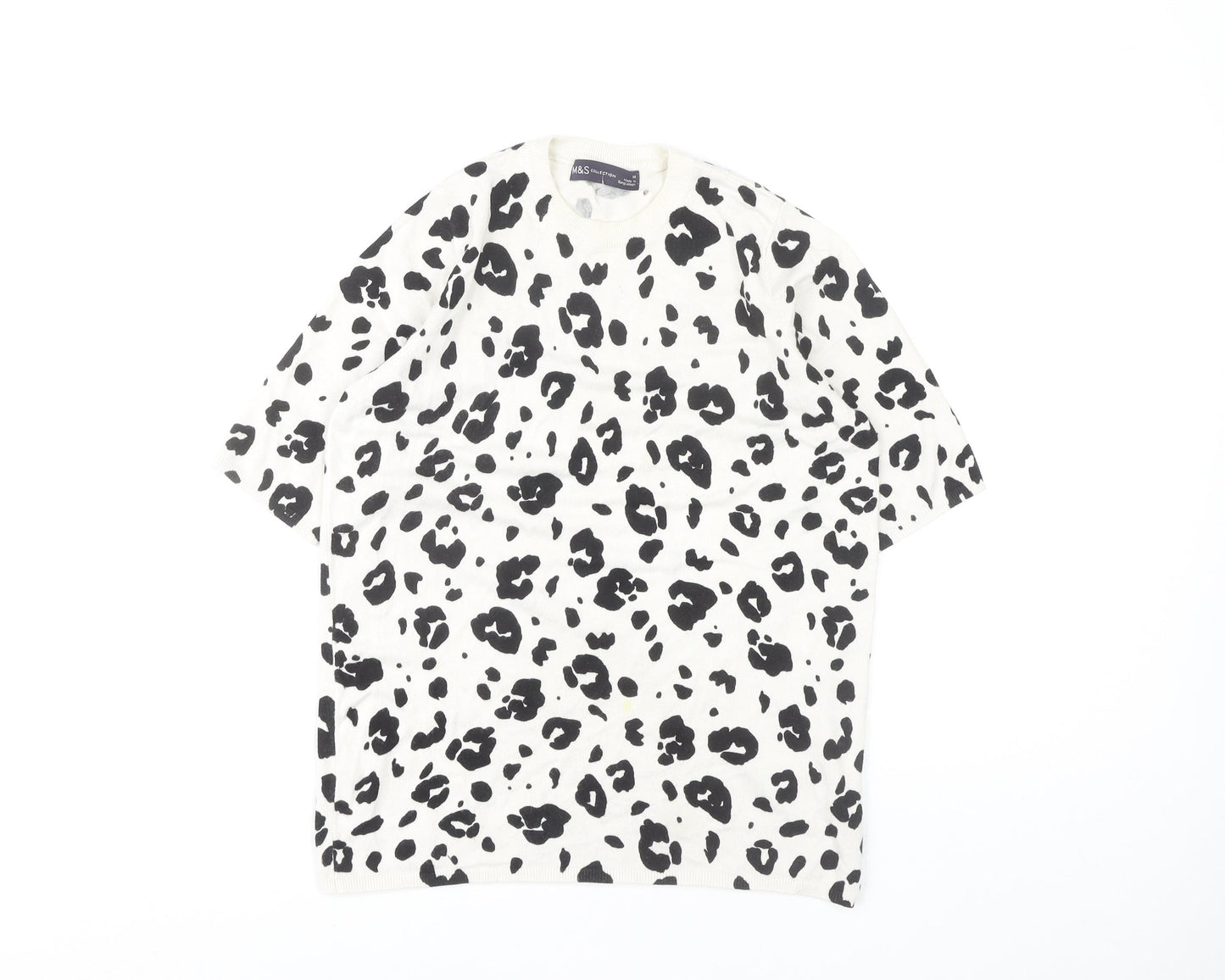 Womens UK Size M Marks and Spencer White Basic T-Shirt