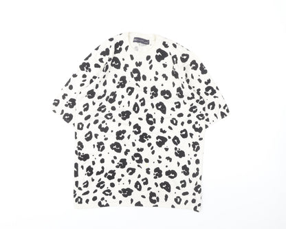 Womens UK Size M Marks and Spencer White Basic T-Shirt