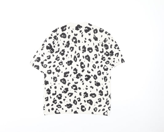 Womens UK Size M Marks and Spencer White Basic T-Shirt
