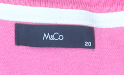 M&Co Women's Pink Pullover Jumper Size 20