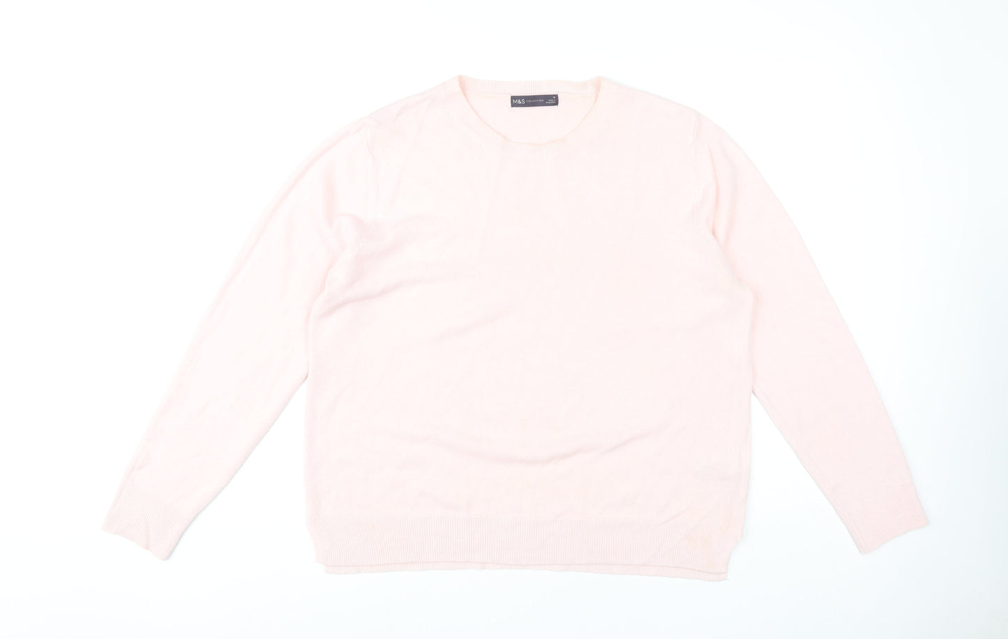Womens UK Size 18 Marks and Spencer Pink Pullover Jumper