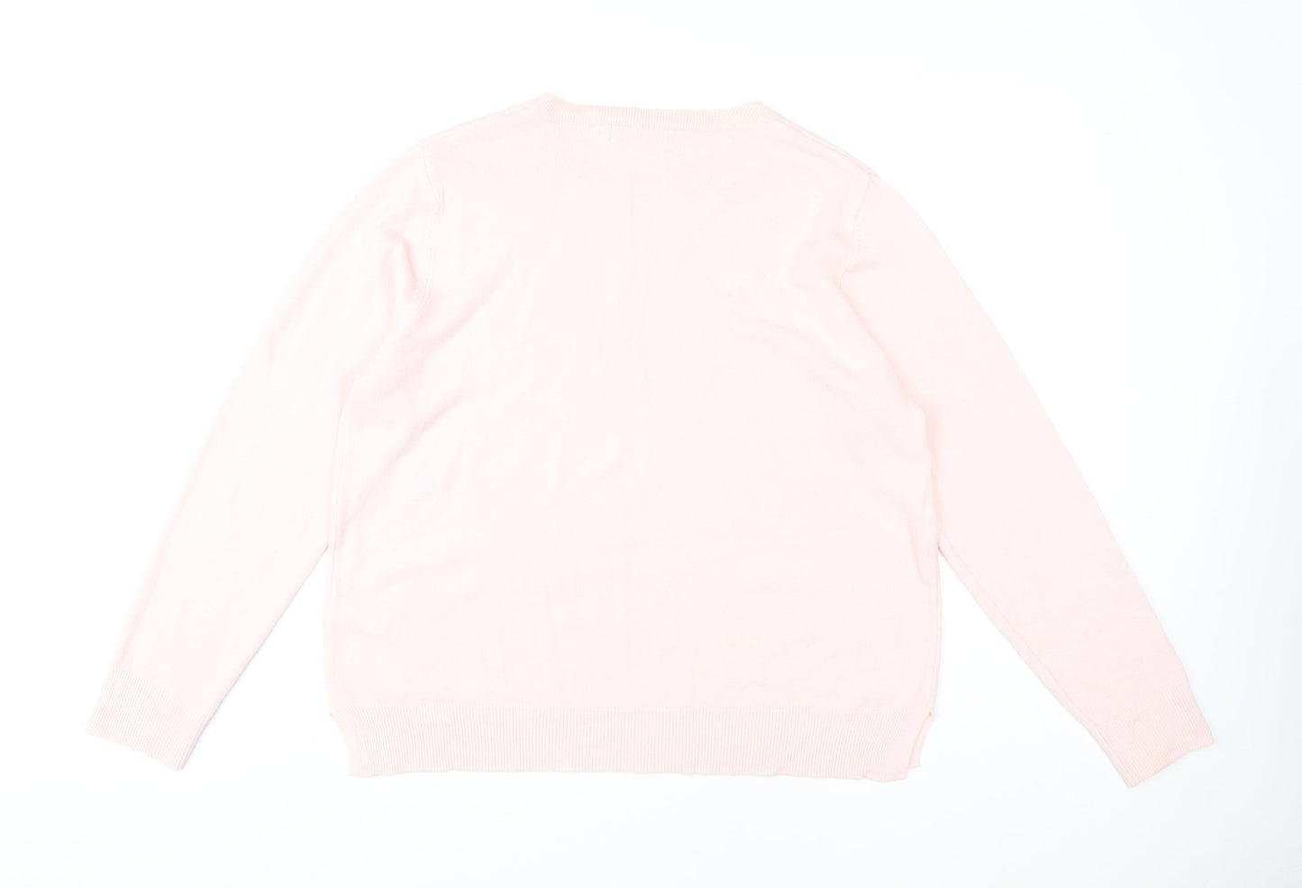 Womens UK Size 18 Marks and Spencer Pink Pullover Jumper