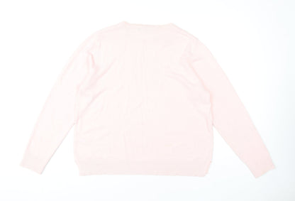 Womens UK Size 18 Marks and Spencer Pink Pullover Jumper