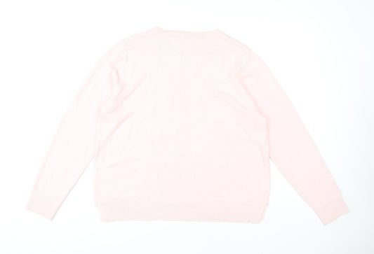 Womens UK Size 18 Marks and Spencer Pink Pullover Jumper