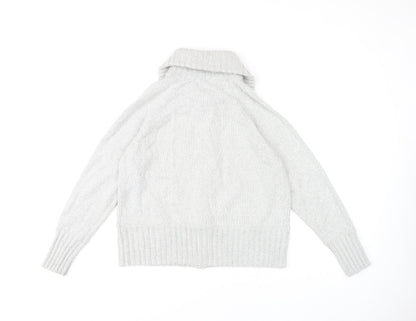 Marks and Spencer Women's Grey Full Zip Jumper Size 18