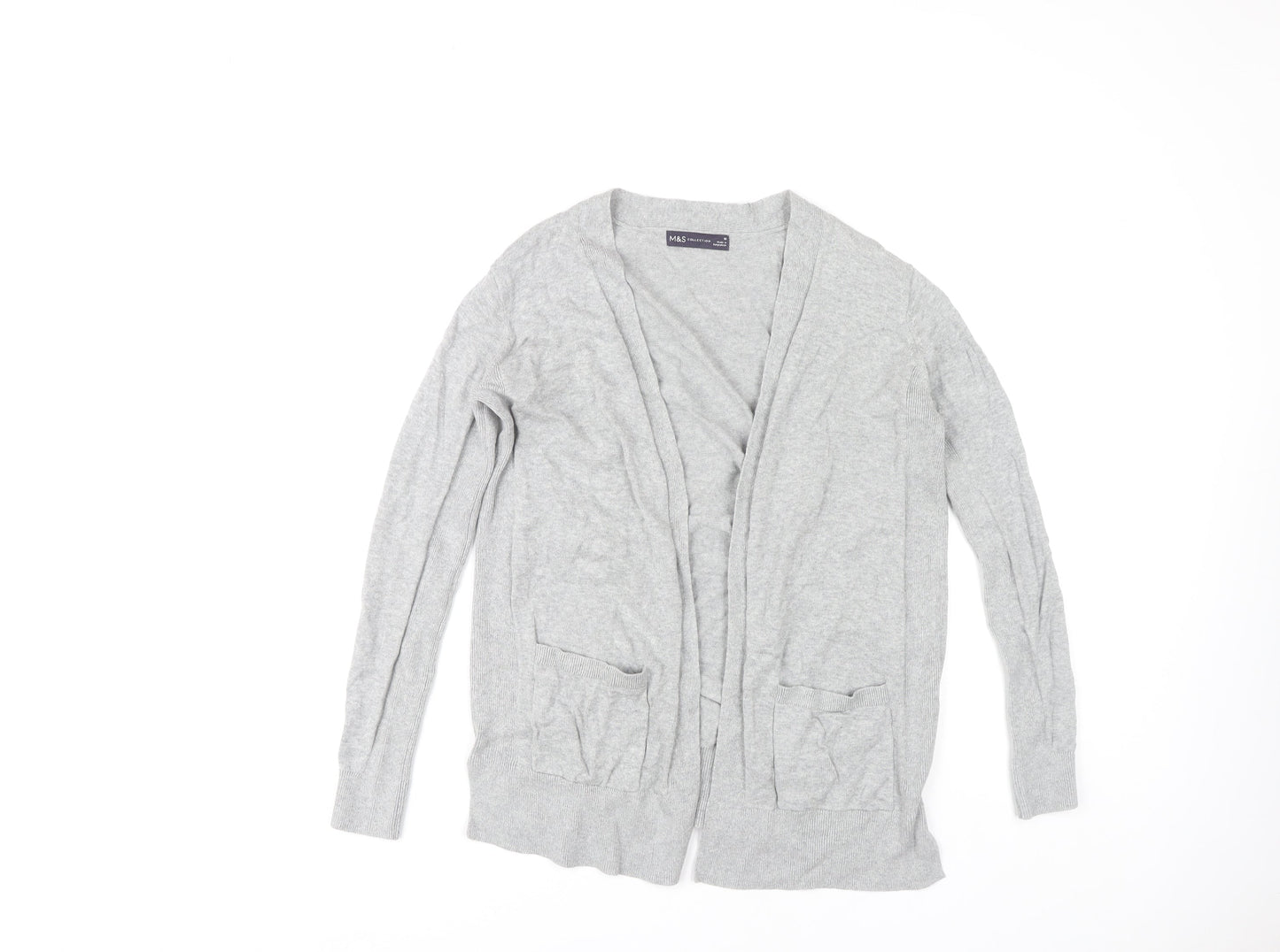 Womens UK Size 10 Marks and Spencer Grey Cardigan Jumper