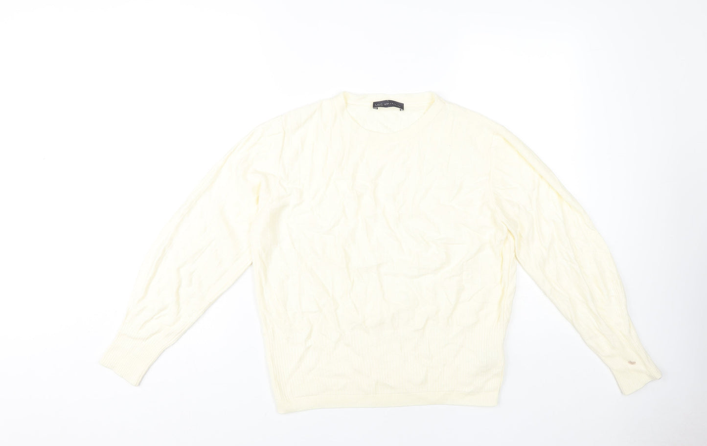 Womens UK Size 12 Marks and Spencer Ivory Pullover Jumper
