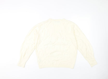 Womens UK Size 12 Marks and Spencer Ivory Pullover Jumper