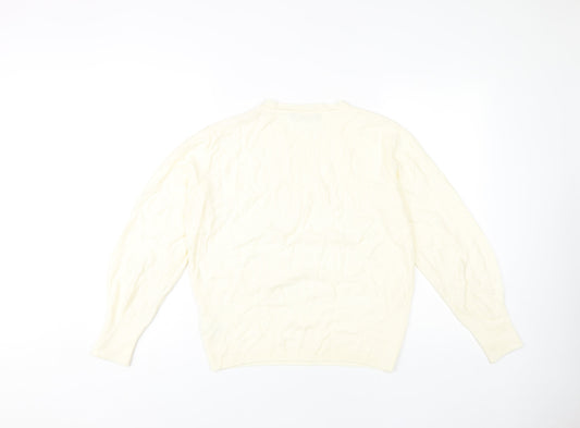 Womens UK Size 12 Marks and Spencer Ivory Pullover Jumper
