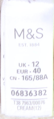 Womens UK Size 12 Marks and Spencer Ivory Pullover Jumper