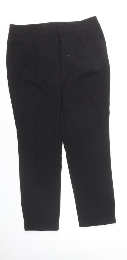Womens UK Size 14 M&Co Regular Fit  Black Trousers
