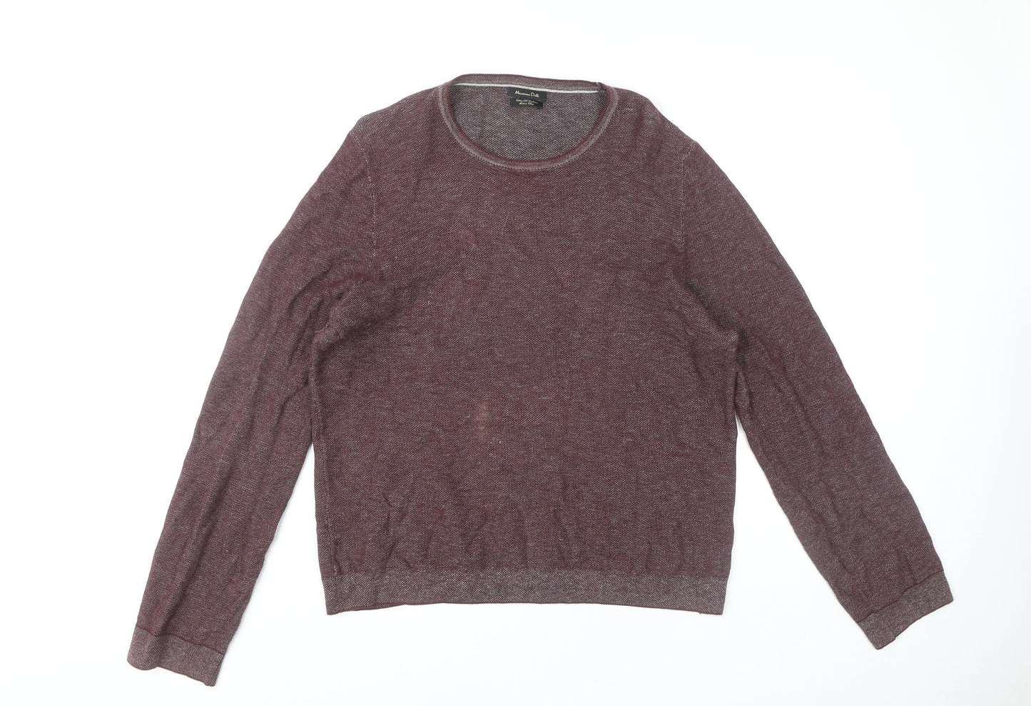 Massimo Dutti Men's Purple L Pullover Jumper