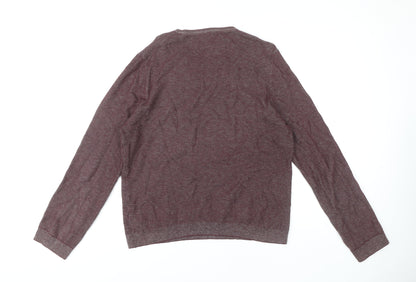 Massimo Dutti Men's Purple L Pullover Jumper
