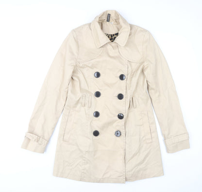 Womens UK Size 12 H&M Beige Trench Coat