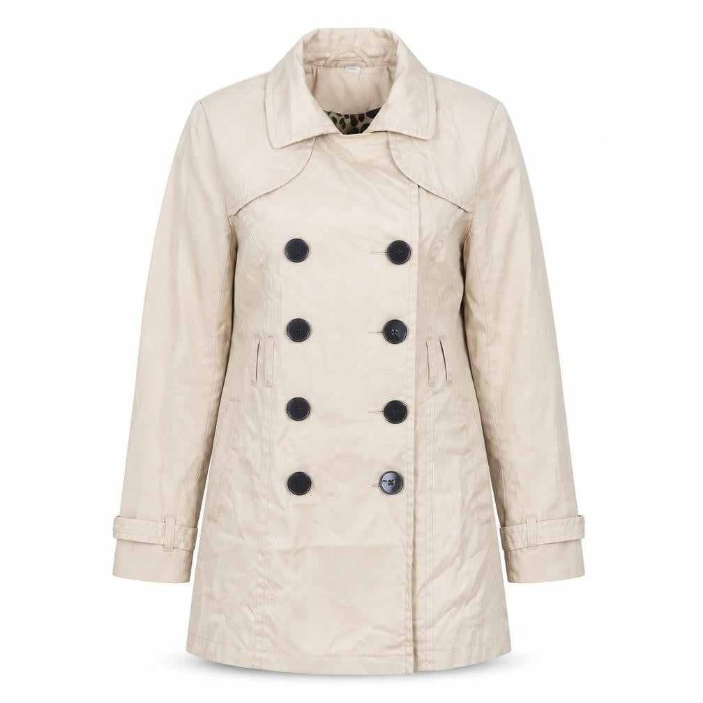 Womens UK Size 12 H&M Beige Trench Coat