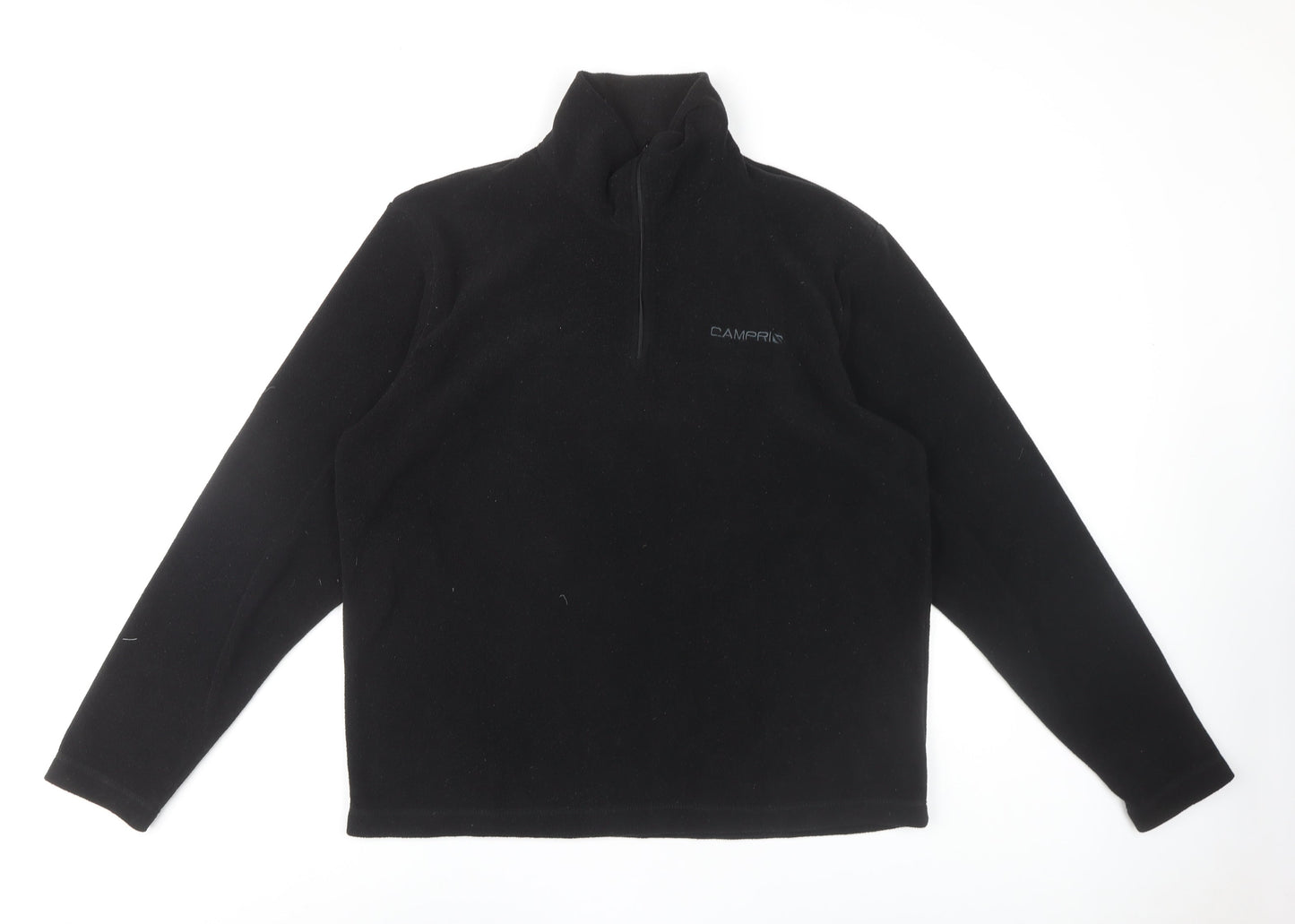 Mens UK Size L Campri Black Henley Sweatshirt