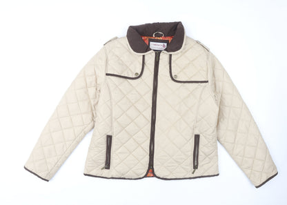Womens UK Size XL Tayberry Beige Quilted Coat